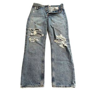 AGOLDE 90's Mid Rise Loose Distressed Jeans in Wander